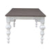 River Place Rectangular Leg Table in Riverstone White & Tobacco image