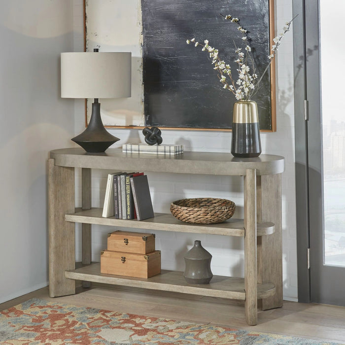 Affinity Sofa Table in Dusty Taupe with Concrete Top image