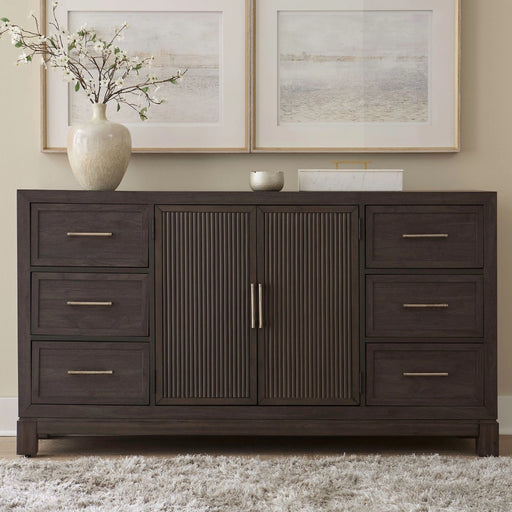 Modern Edge 2 Door 6 Drawer Dresser in Caffe image