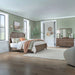 Hickory Grove California Panel Bed, Dresser & Mirror image