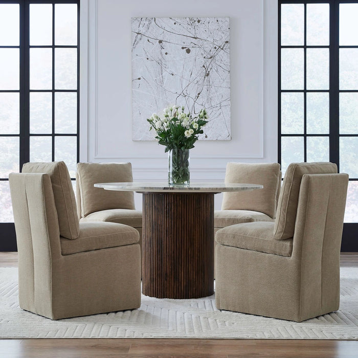 Accent Dining Accent Dining Chair w/ Casters - Wicker image