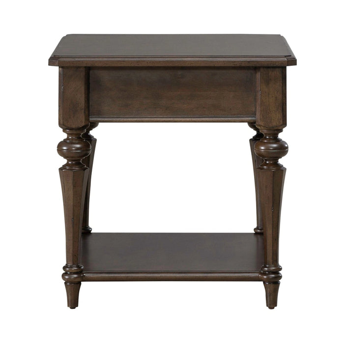 Arden Road Drawer End Table in Satin Cherry image