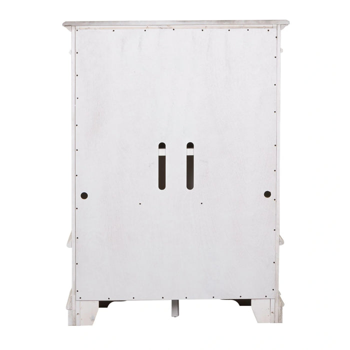 Abbey Park Mirrored Door Chest in Antique White image