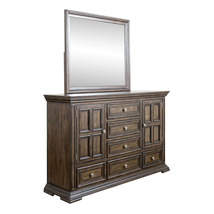 Big Valley Panel Bed, Dresser & Mirror image