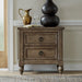 Americana Farmhouse 2 Drawer Nightstand in Dusty Taupe and Black image