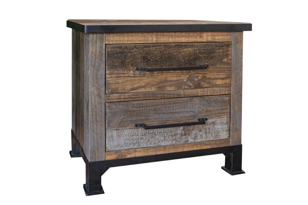 Antique Gray 2 Drawers Night Stand