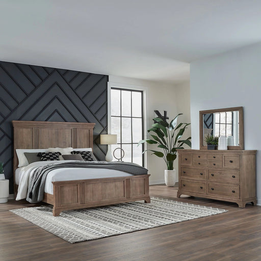 Haven Hills King Panel Bed, Dresser & Mirror image