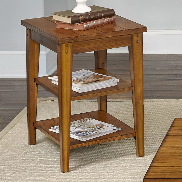Liberty Furniture Lake House Tiered Table in Oak