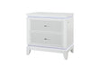 Alina White Nightstand with LED and USB