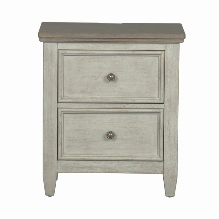 Heartland 2 Drawer Nightstand w/ Charging Station in Antique White image