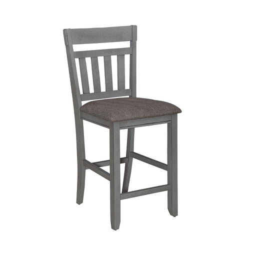Liberty Furniture Newport Splat Back Counter Chair (Set of 2) in Smokey Grey image