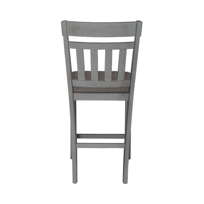 Liberty Furniture Newport Splat Back Counter Chair (Set of 2) in Smokey Grey