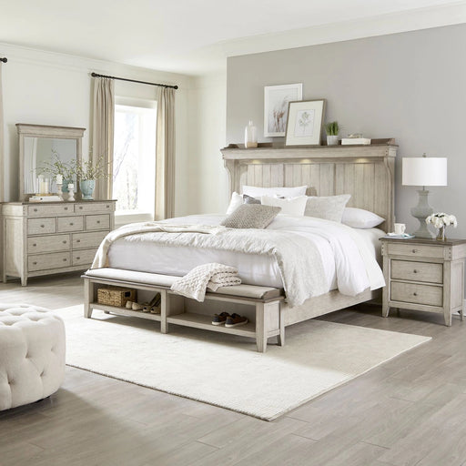 Ivy Hollow King Mantle Storage Bed, Dresser & Mirror, Night Stand image