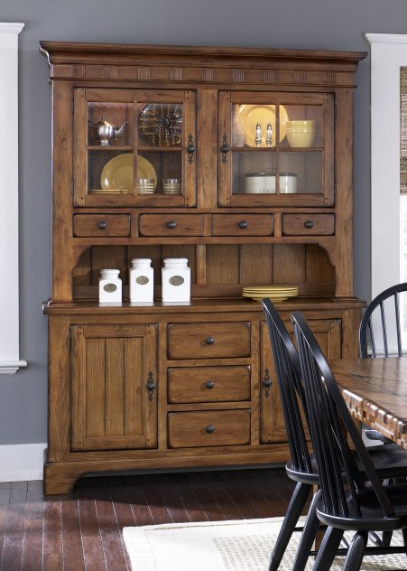 Liberty Furniture Treasures Buffet in Rustic Oak Finish