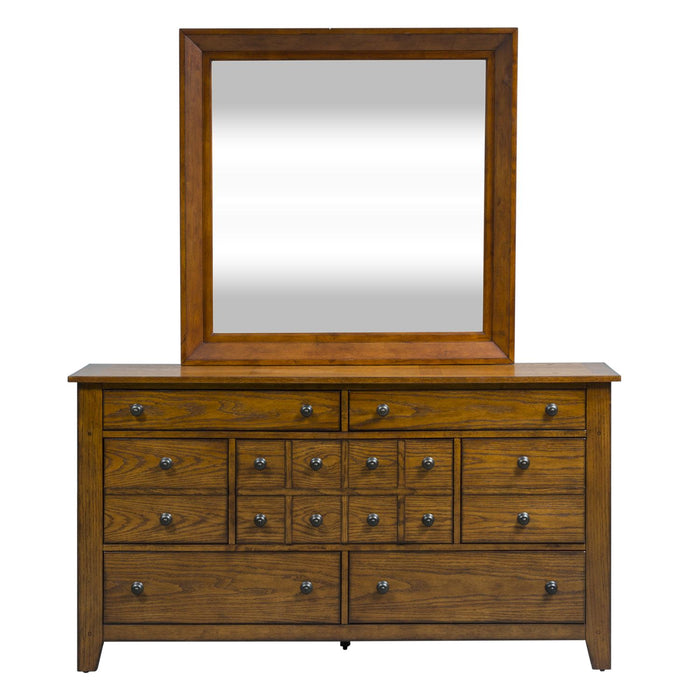 Grandpas Cabin King California Sleigh Bed, Dresser & Mirror