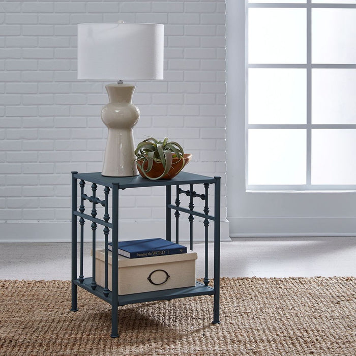 Liberty Furniture Vintage Series Open Nightstand in Navy