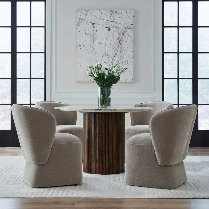 Accent Dining Accent Dining Chair w/ Casters - Truffle image