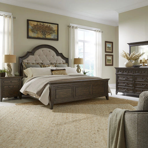 Paradise Valley King Uph Bed, Dresser & Mirror, Night Stand image