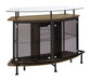 Gideon Crescent Shaped Glass Top Bar Unit with Drawer image