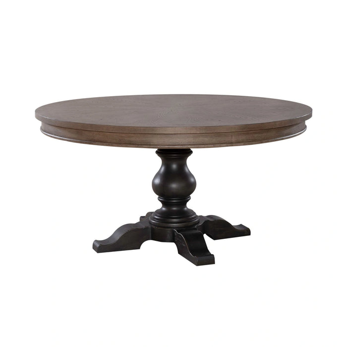 Americana Farmhouse Single Pedestal Table Base- Black image