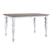 Ocean Isle Rectangular Leg Table in Antique White with Weathered Pine image