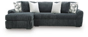 Midnight-Madness Sectional Sofa with Chaise - Gunmetal