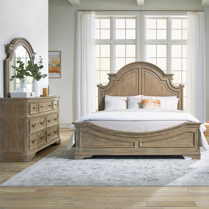 Magnolia Manor King California Panel Bed, Dresser & Mirror image