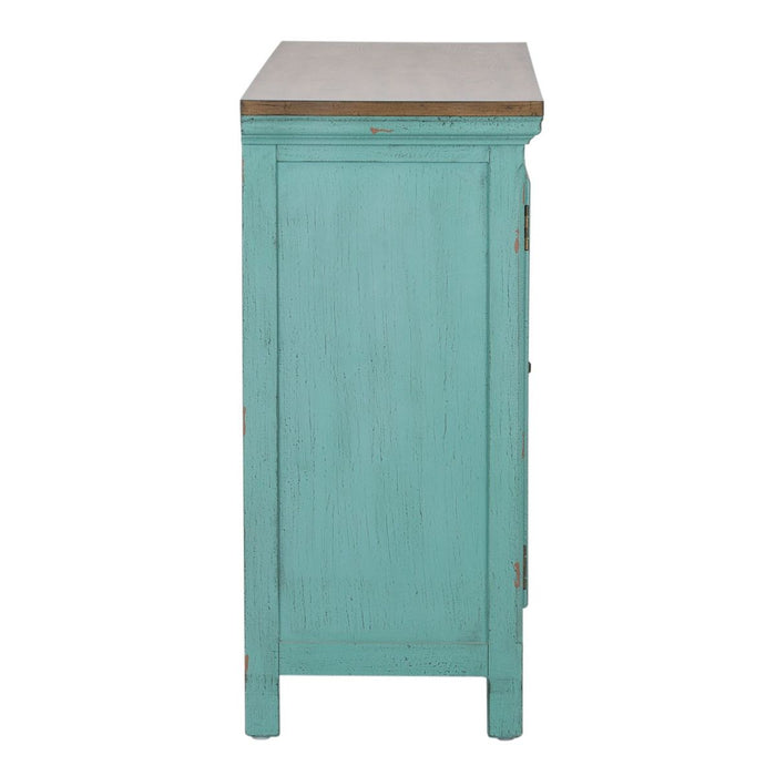 Liberty Furniture Kensington 3 Door Accent Cabinet in Turquoise