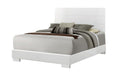 Felicity California King Panel Bed Glossy White image