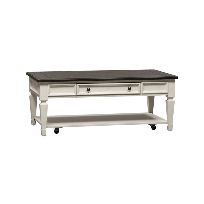 Allyson Park Rectangular Cocktail Table in Wirebrushed White image
