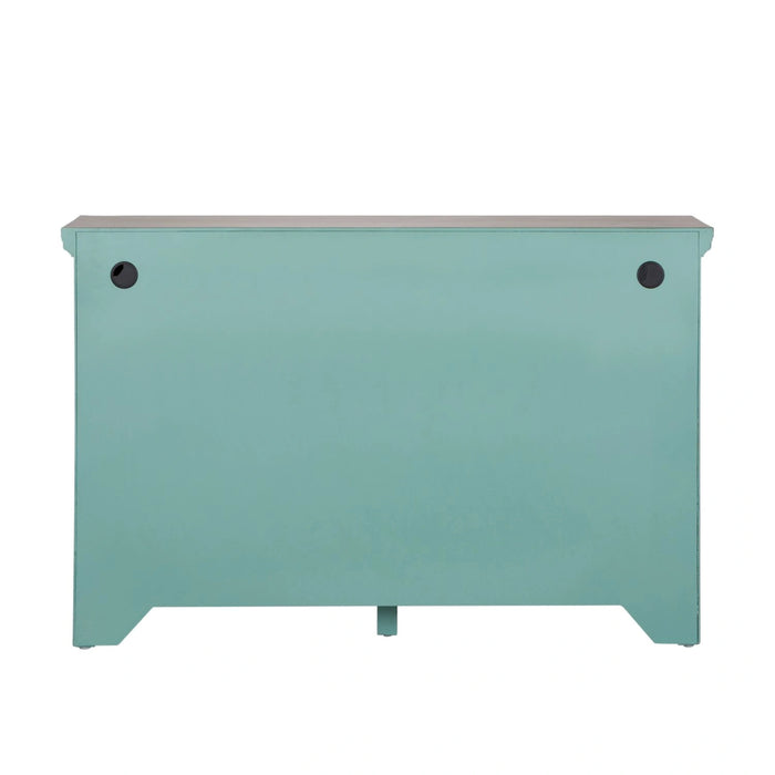 Kensington 3 Door Accent Cabinet in Turquoise image