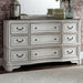 Magnolia Manor Leg 9 Drawer Dresser in Antique White image