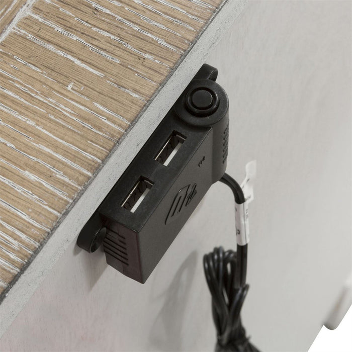 Liberty Magnolia Manor 3 Drawer Bedside Chest in Antique White