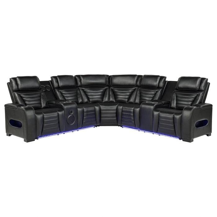 Zuma Dual Power Reclining Sectional Sofa