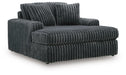 Midnight-Madness Oversized Chaise - Gunmetal
