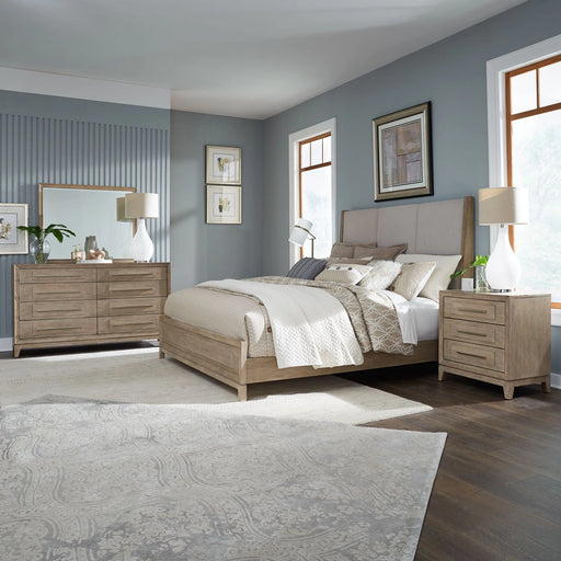 Brentwood King California Uph Bed, Dresser & Mirror, Night Stand image