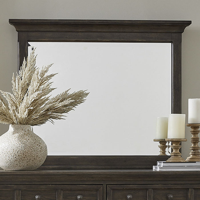 Paradise Valley Landscape Mirror in Saddle Brown image