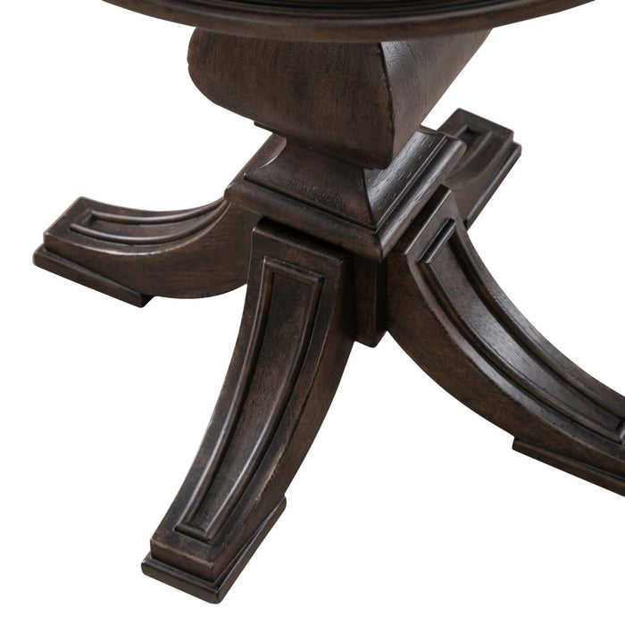 Paradise Valley Round Chairside Table in Saddle Brown image