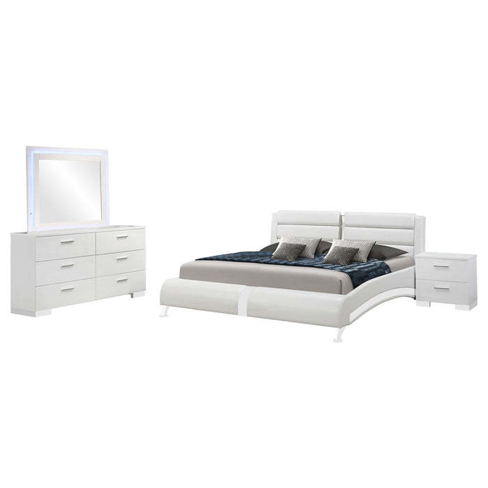 Jeremaine 5 Pc Bedroom Sets White