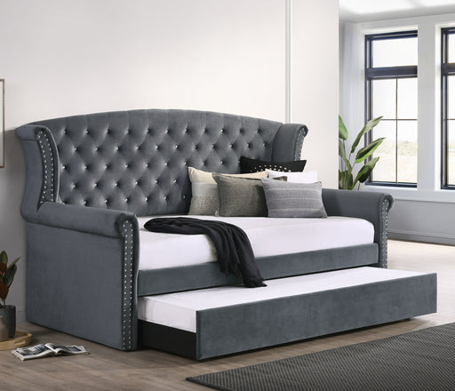 Scarlett Upholstered Tufted Twin Daybed with Trundle image