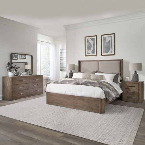 South Bend King California Shelter Bed, Dresser & Mirror, Night Stand image