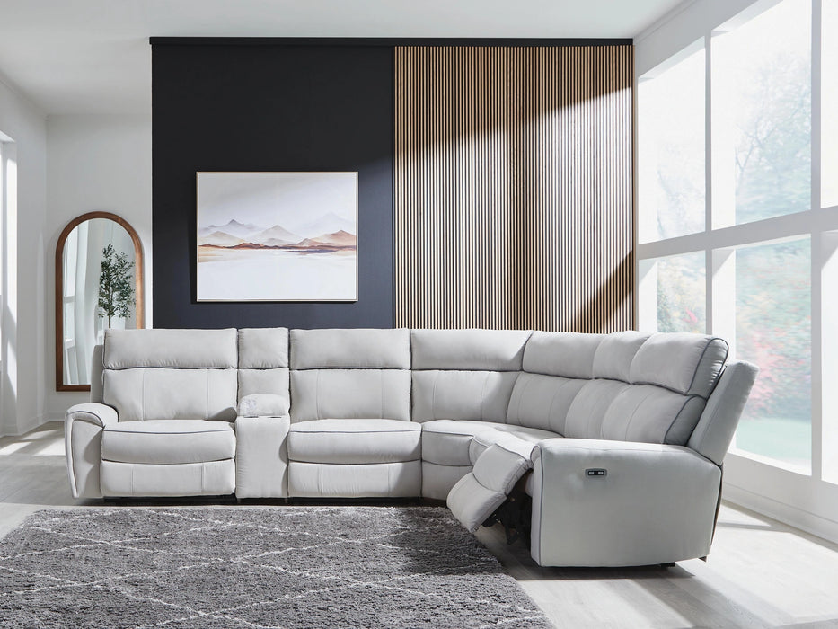 Social Pointe Reclining Sectional with Storage Console