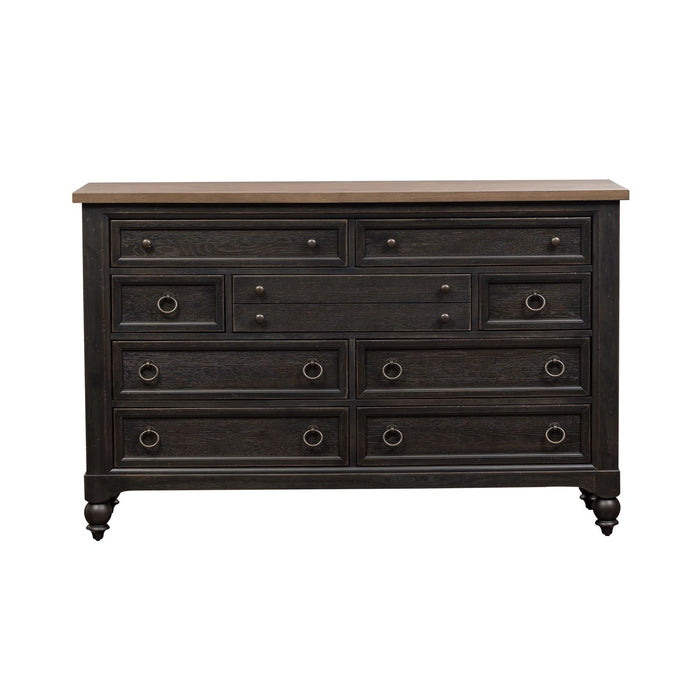 Americana Farmhouse 9 Drawer Dresser in Black image