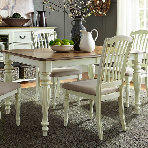 Cumberland Creek Rectangular Leg Table in Nutmeg/White image