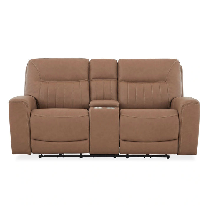 Bennett Loveseat with Console P2 & ZG in Butternut image