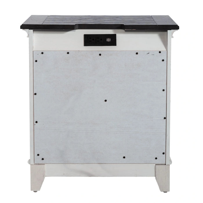 Allyson Park 2 Drawer Nightstand with Charging Station in White image