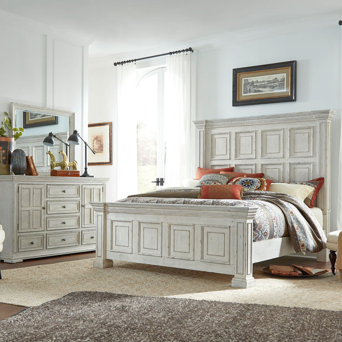 Big Valley King Panel Bed, Dresser & Mirror image