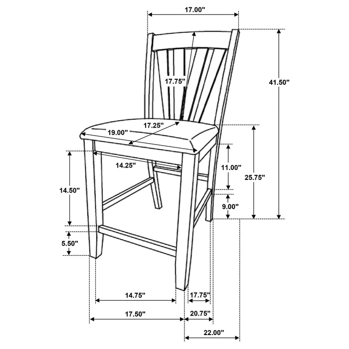 Canfield Counter Height Dining Set (Table and 4 Chair)