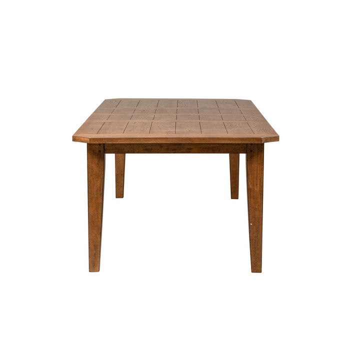 Hearthstone Rectangular Leg Table in Rustic Oak Finish