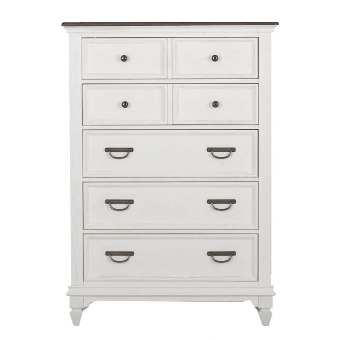 Allyson Park King California Panel Bed, Dresser & Mirror, Chest image